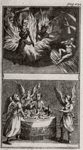 Engraving from J L Rost’s Book of Manners: In Hell; In Paradise